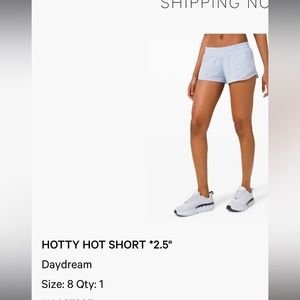Hotty hot short 2.5” inseam, lululemon size 8